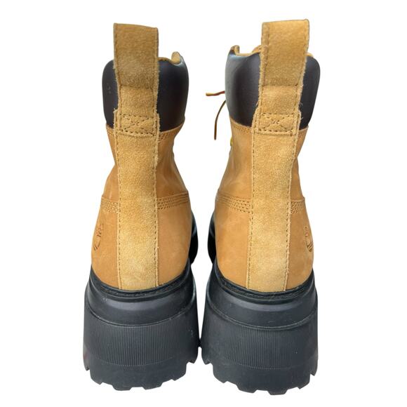 Timberland Women’s Sky Brown Suede Platform Combat Boots Size US 9.5 - Picture 8 of 12